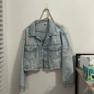 cropped denim jacket
